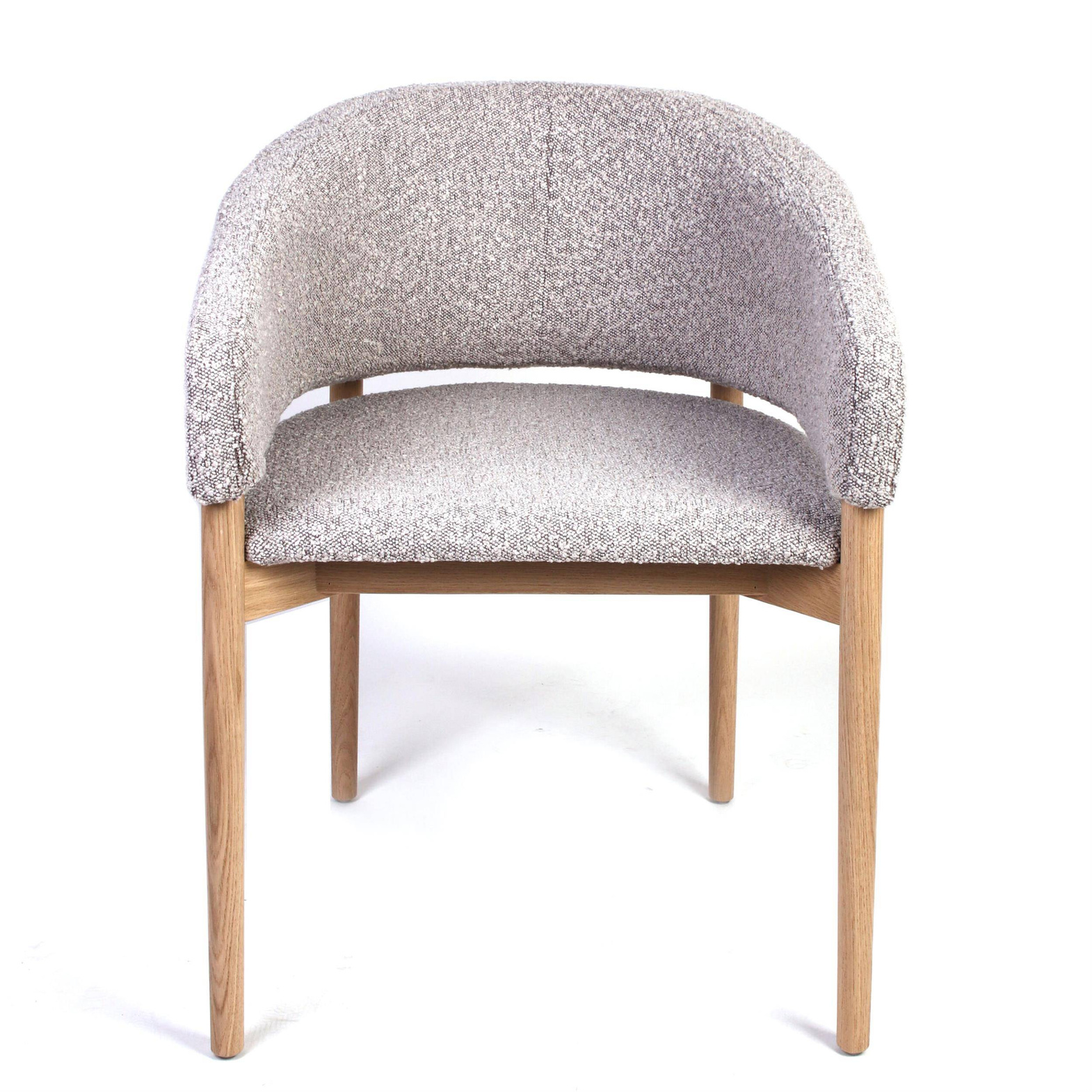 Claudie :: Monica Polsterstuhl mit Armlehnen, Holzbeine, Farbe nach Wahl, Breite 59 cm