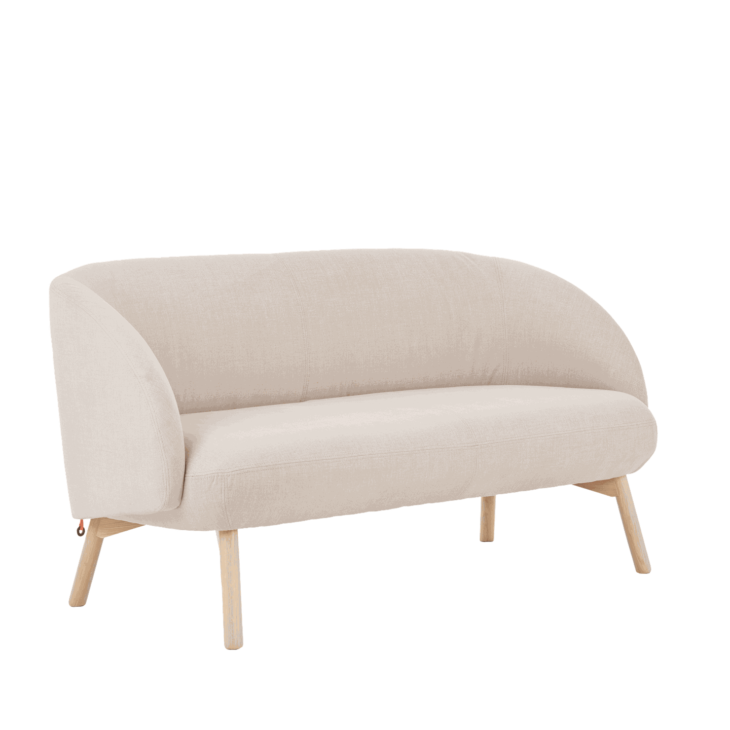 Mobitec :: Thalia 2-seater upholstered sofa, width 149 cm, beige, with wooden legs