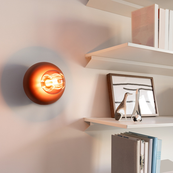 AQForm :: Lampa ścienna / sufitowa Kliva E27 natynkowa czarna śr. 18 cm