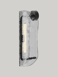 Aromas :: Lampa ścienna / kinkiet Lida rozm. L wys. 55 cm transparentne szkło / czarny metal