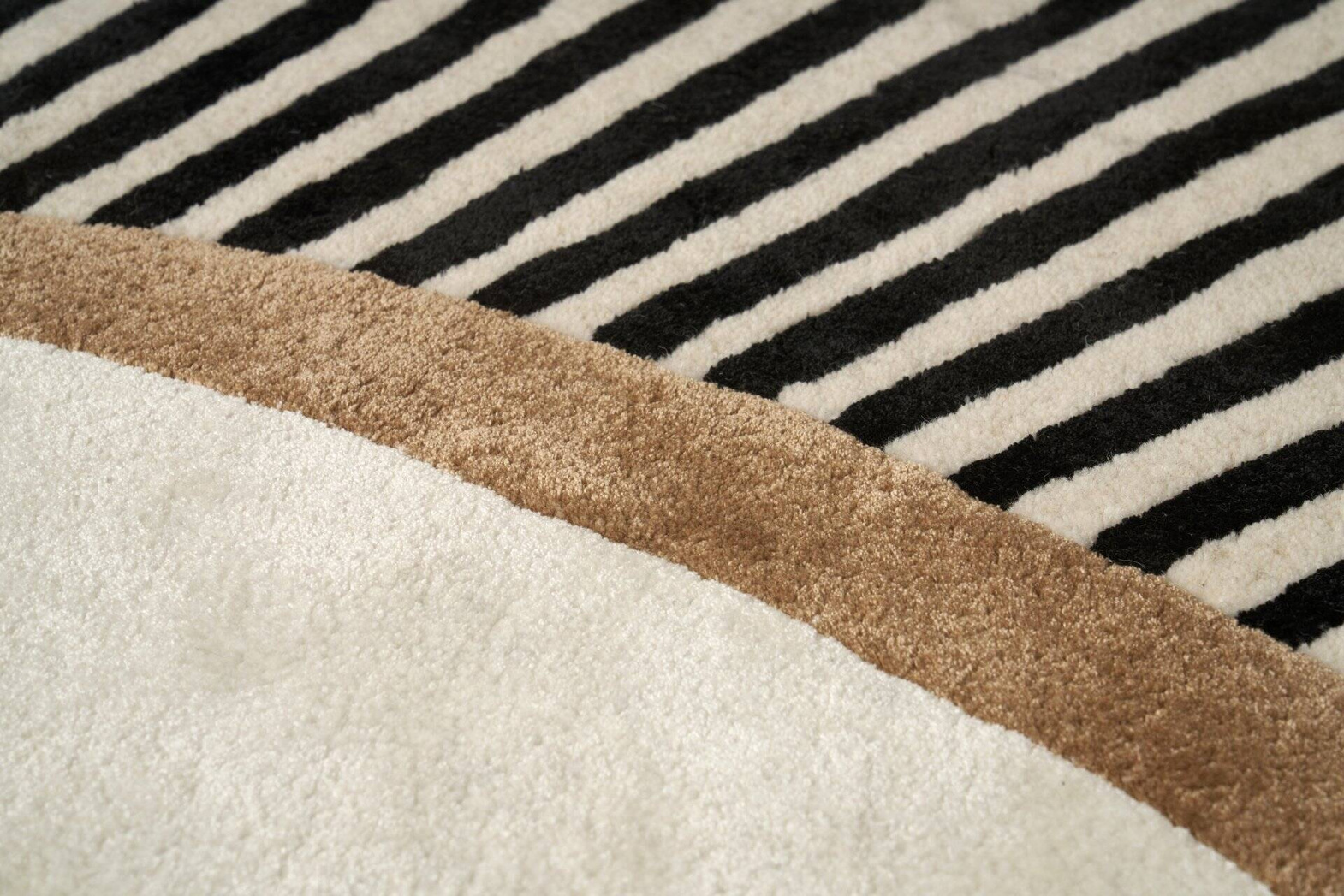 Carpet Decor :: Dywan Amber beżowo-czarno-złoty ręcznie wykonany