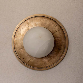 Embassy Interiors :: Mémoire glass brass wall/ceiling lamp, diameter 30 cm