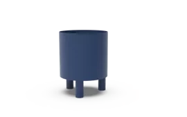 Loft Decora :: Bom blue metal flowerpot on legs, height 30 cm