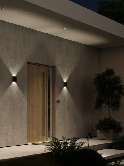 AQForm :: LEDPOINT square up&down exterior wall lamp/sconce M927 68° black