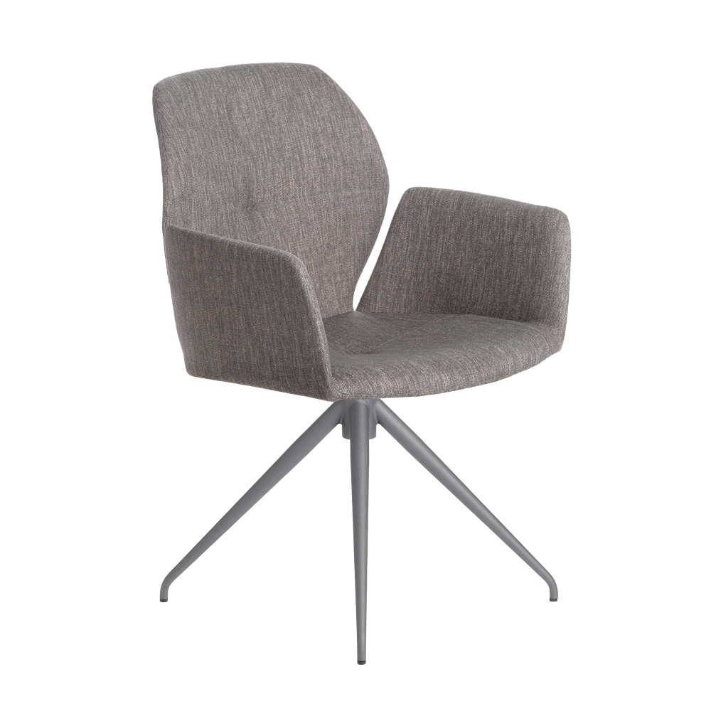 Mobitec :: Mood 95 swivel chair upholstered with armrests, gray, width 60 cm