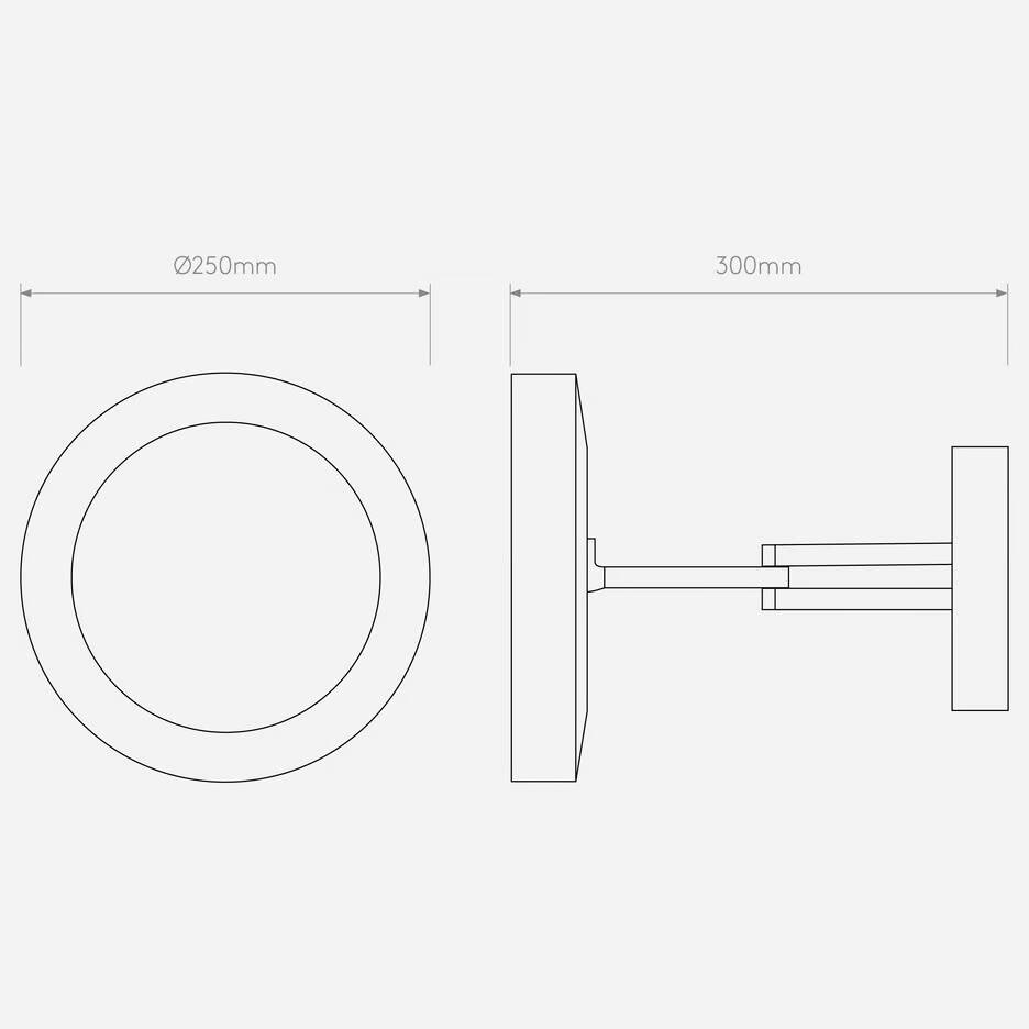 Astro :: Catena LED mirror, polished chrome, diameter 25 cm