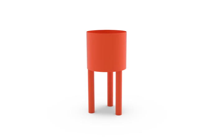 Loft Decora :: Orange flowerpot with high legs, height 50 cm
