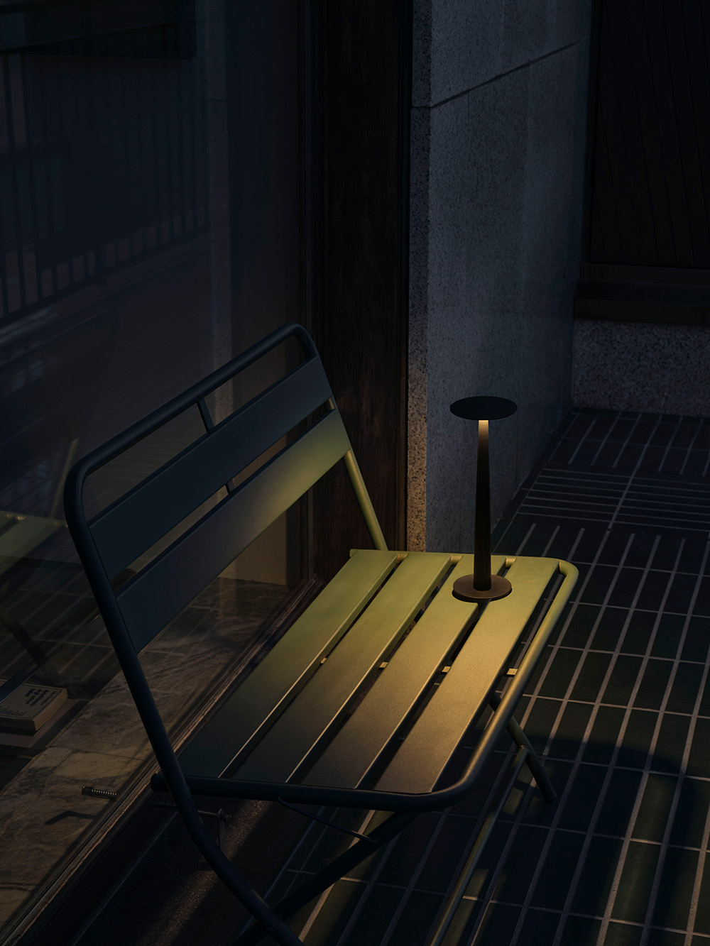 Nemo Lighting :: Portofino table lamp, height 30.5 cm, black / marble base