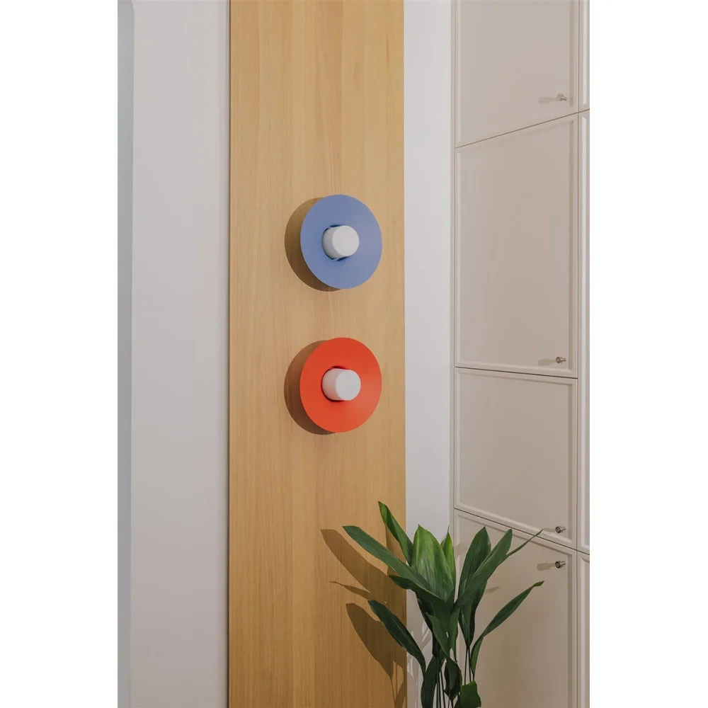 Ummo :: Lampa ścienna / kinkiet Caponio W A śr. 28 cm czerwona