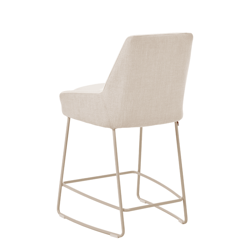 Mobitec :: Saga C25 upholstered bar stool / stool, height 96 cm, gray, metal legs
