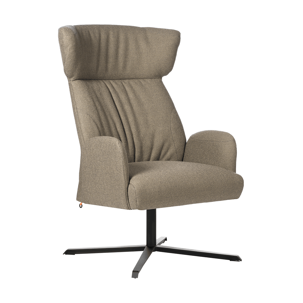 Mobitec :: Fotel obrotowy Enora C07 szary z wysokim oparciem szer. 69 cm metalowa podstawa