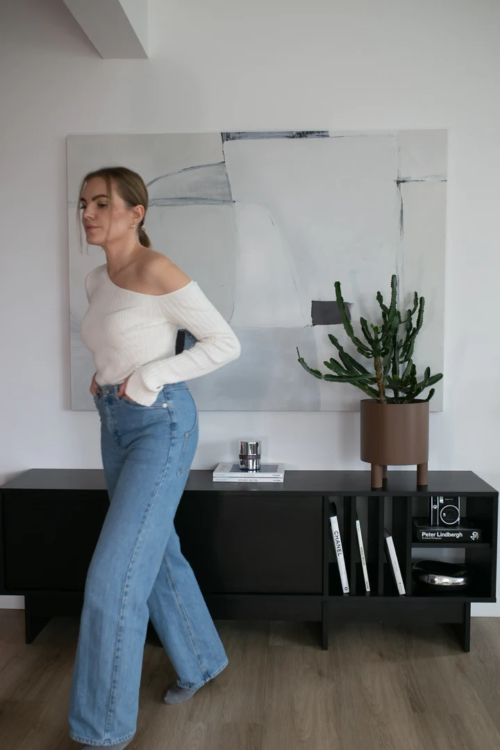 Loft Decora :: Blumentopf auf Beinen aus blauem Metall Bom, Höhe 30 cm