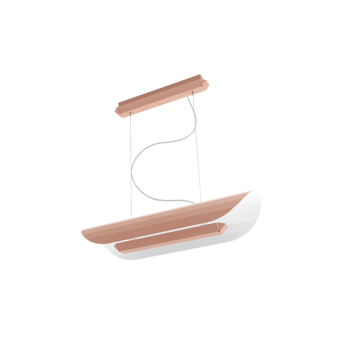 Kaspa :: Apolin linear pendant lamp, width 65 cm, pink