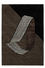 Carpet Decor :: Emerald Gold brown and black handmade rug