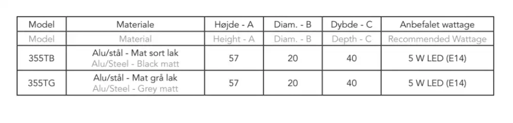 Z ekspozycji - Le Klint :: Lampa stołowa Caché czarna