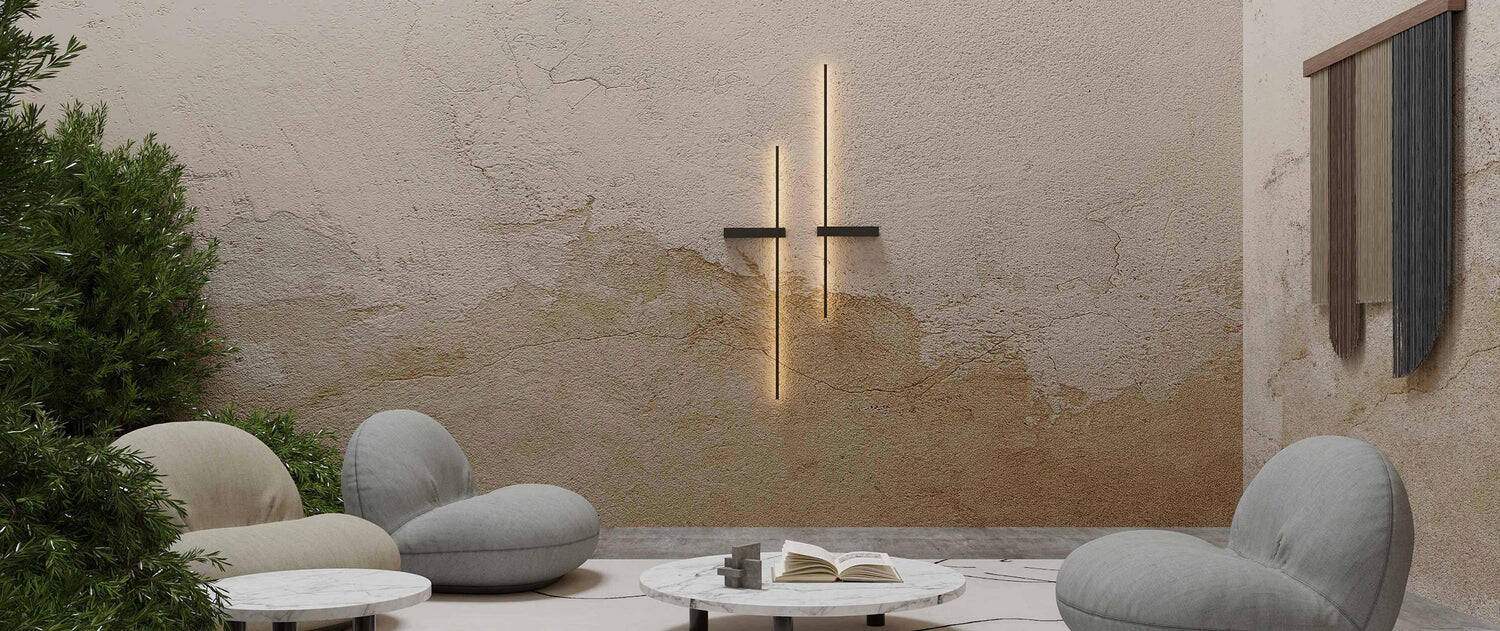 Robin :: Rut wall lamp / sconce, height 125 cm, black