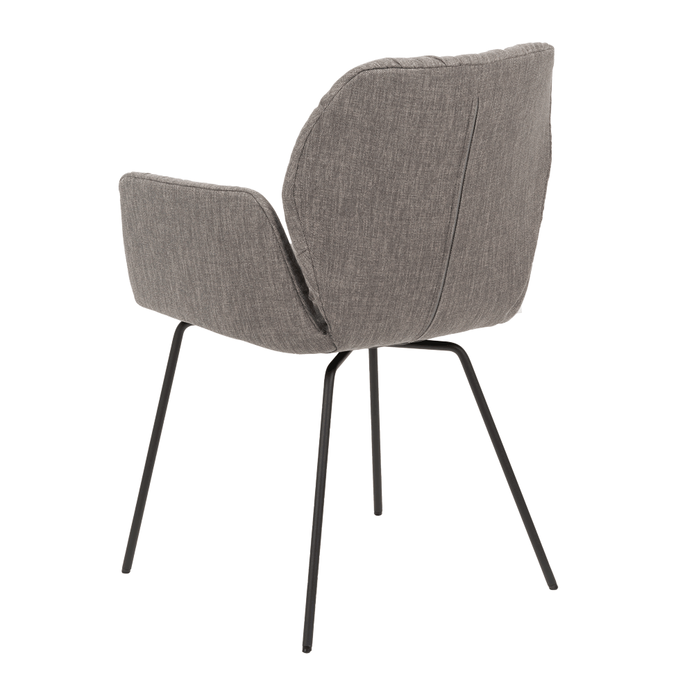 Mobitec :: Mood 99 gray upholstered chair with armrests, width 60 cm