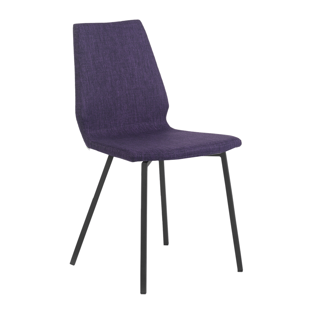 Mobitec :: Mood 41 upholstered chair, purple, width 47 cm, metal legs