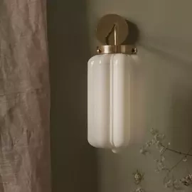 Embassy Interiors :: Wandlampe aus Glas Deco Opalowe mit einer Wand kann Höhe 42 cm weiß