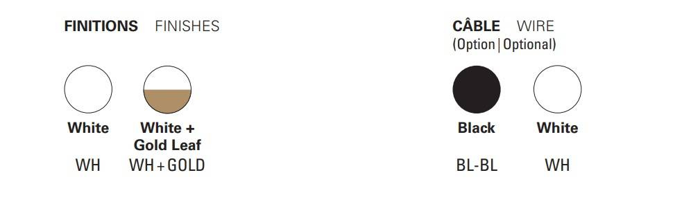 DCW:: Soul Story 2 white and gold wall lamp/sconce, height 29.7 cm