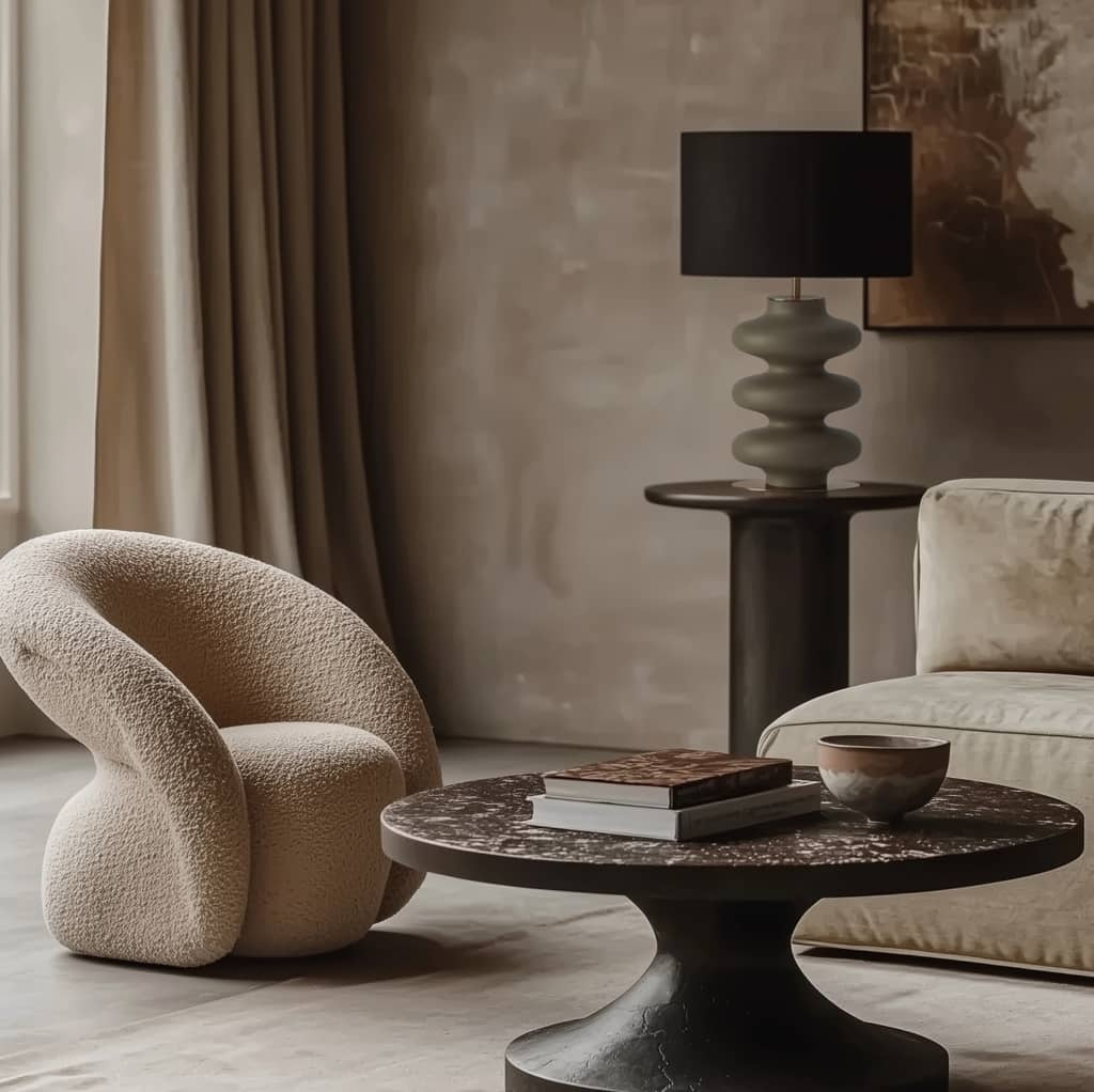 Aromas :: Tischlampe Keramik Adon Höhe 57 cm braun