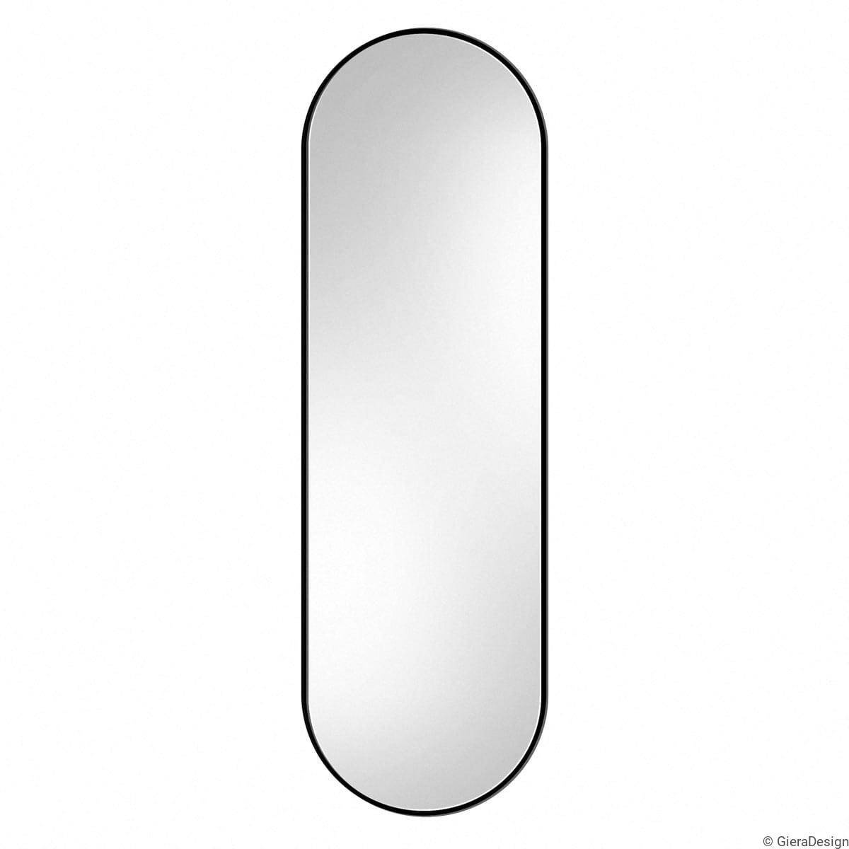 GieraDesign :: Wall mirror Ambient slim black oval in the hallway 40x150 cm