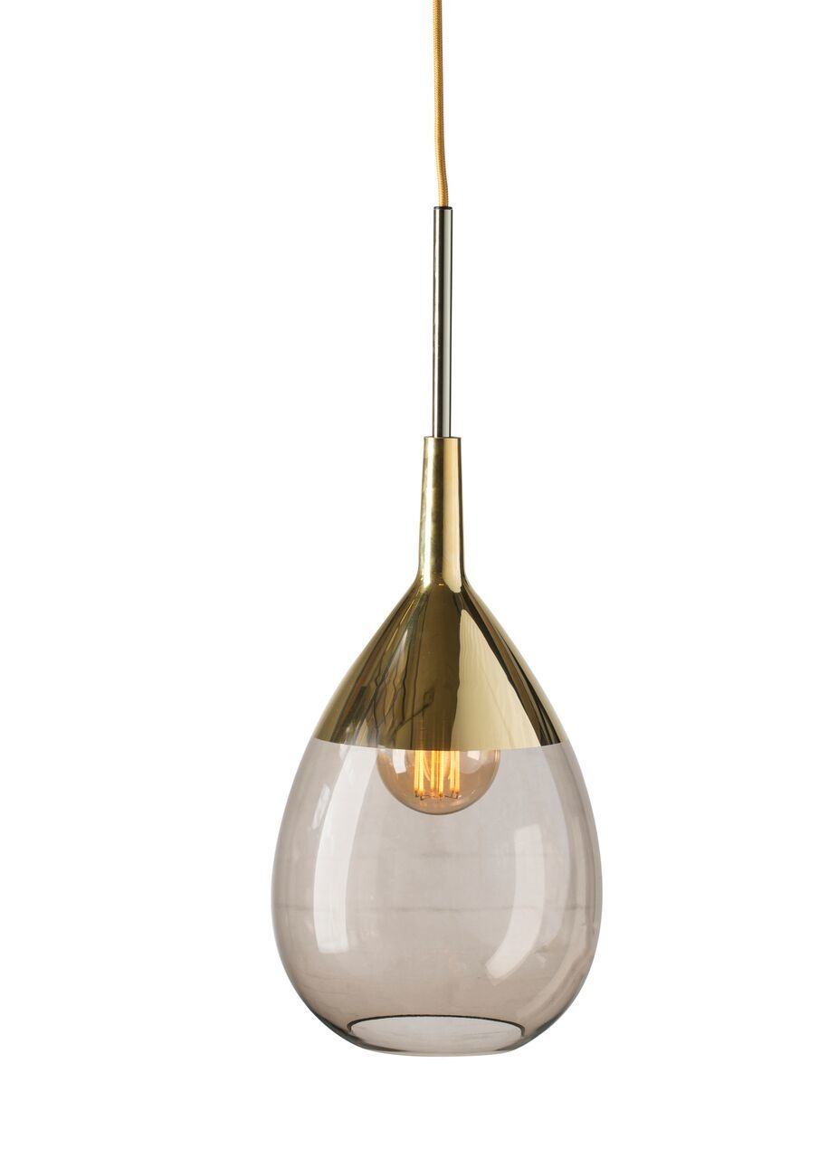 EBB & FLOW :: Hanging Lamp Lute ?22cm chestnut brown/gold