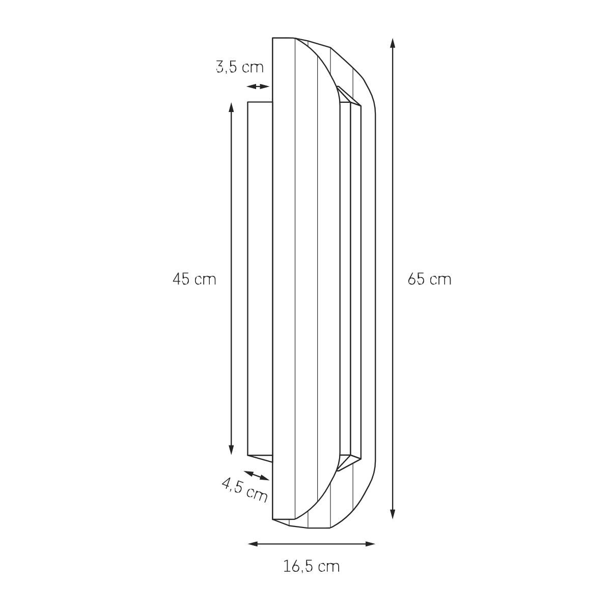 Kaspa :: Apolin wall lamp / sconce, height 65 cm, pink