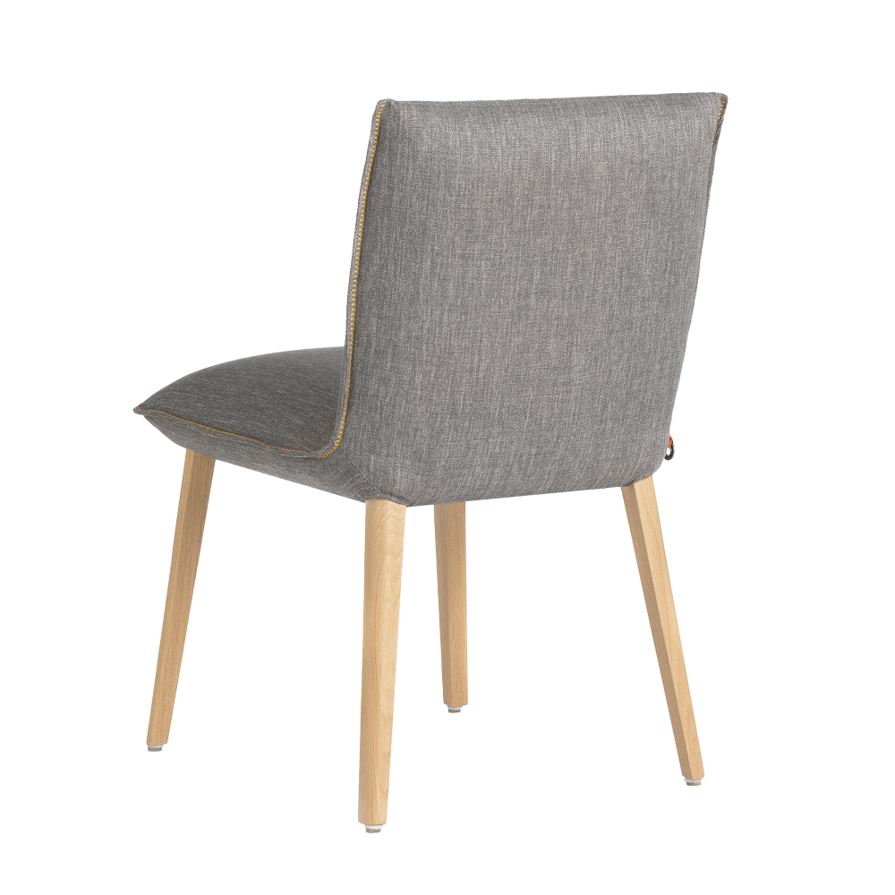 Mobitec :: Soda C15 upholstered chair, gray, width 49 cm, colored buttons