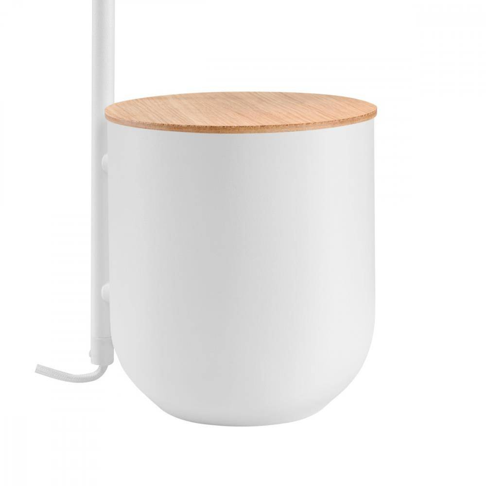 Kaspa :: Botanica Holz Tischlampe Weiß