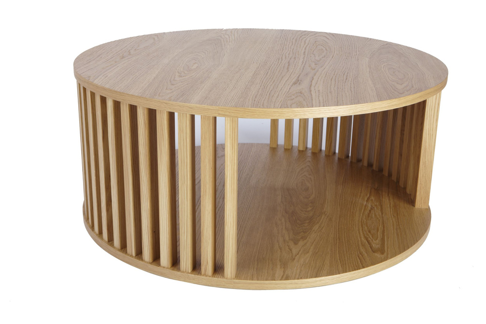 Nordifra :: Vedo 800 Couchtisch, Durchmesser 80 cm, Eichenfurnier natur