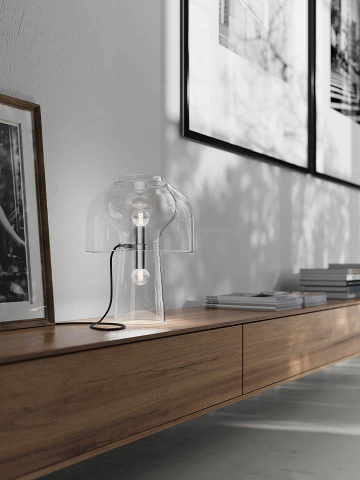 Karman :: Lilly table lamp, height 48 cm, transparent