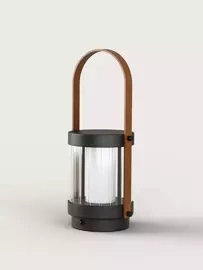 Aromas :: Lampa stołowa przenośna Bally czarno-brązowa wys. 37 cm