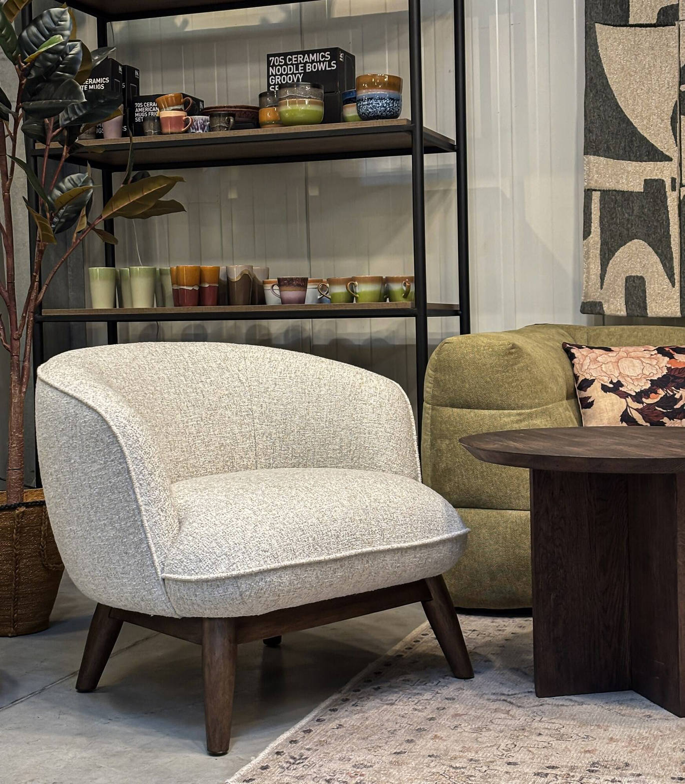 Nordic Line :: Benton beige upholstered armchair, width 75 cm