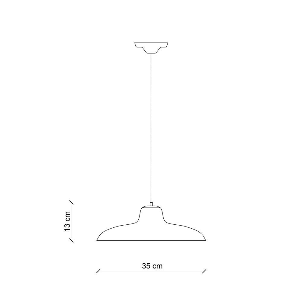 Ferroluce :: B&W black pendant lamp, diameter 35 cm