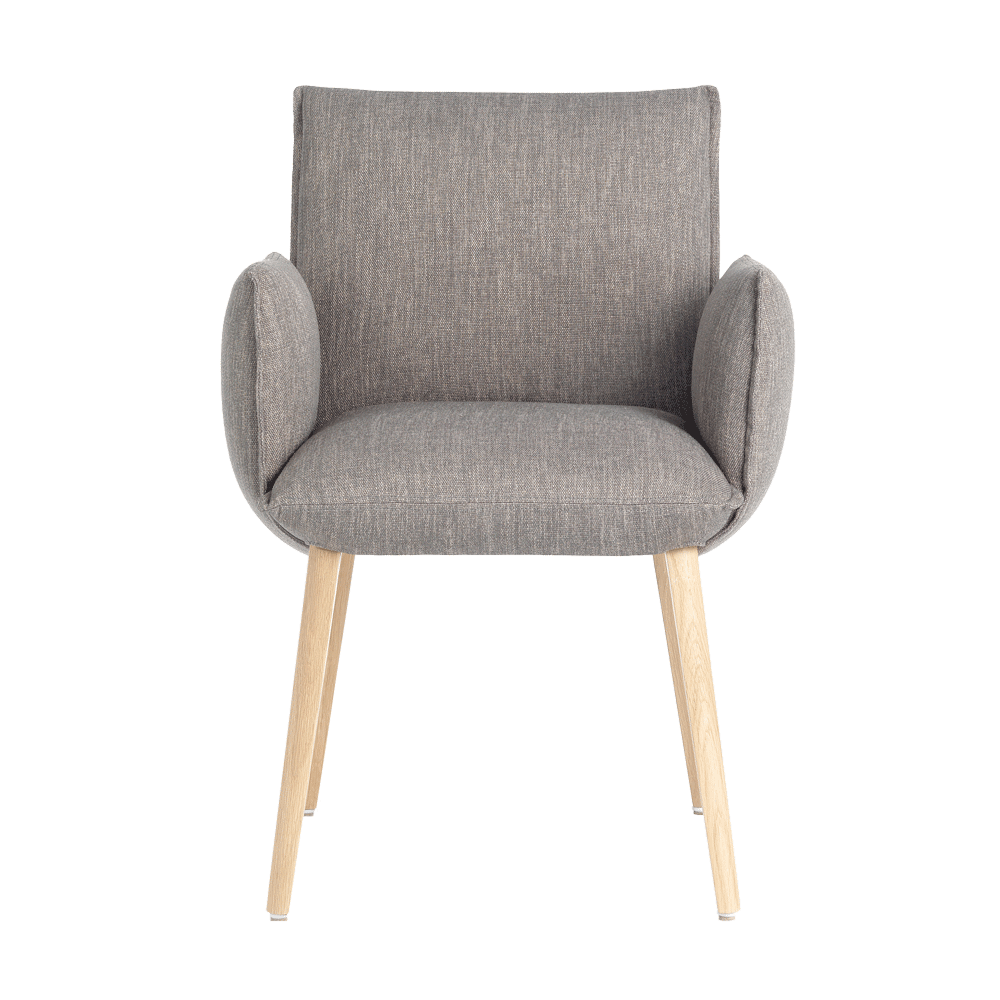 Mobitec :: Soft C16 gray upholstered chair with armrests, width 61 cm