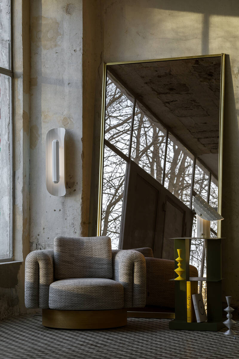 Kaspa :: Apolin Wandleuchte / Wandleuchte, Höhe 65 cm, weiß