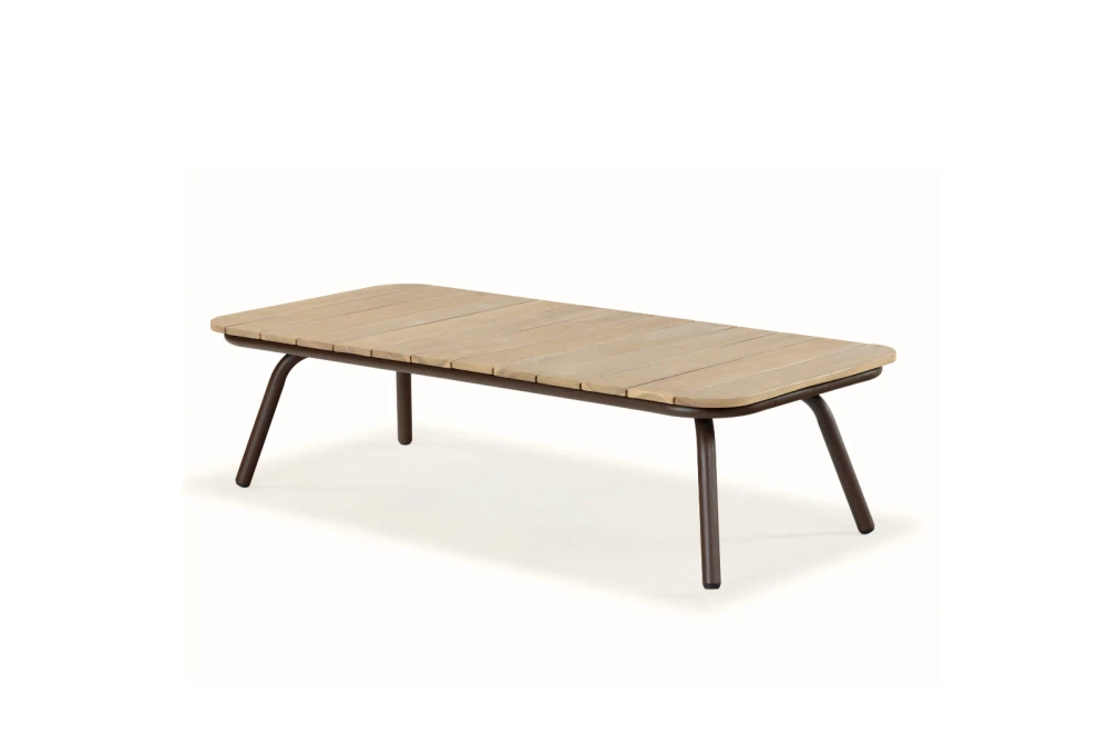 Kunesti :: Kaffee- oder Teegartentisch, Holzplatte, Breite 130 cm