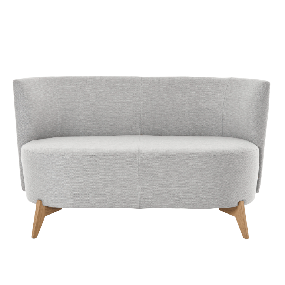 Mobitec :: Bolero R05 2-seater upholstered sofa, width 130 cm, gray, on wooden legs