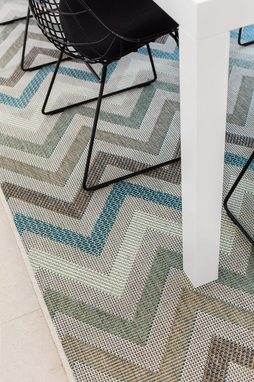 Roolf Living :: Outdoor-Teppich Zig Zag prostokątny grau