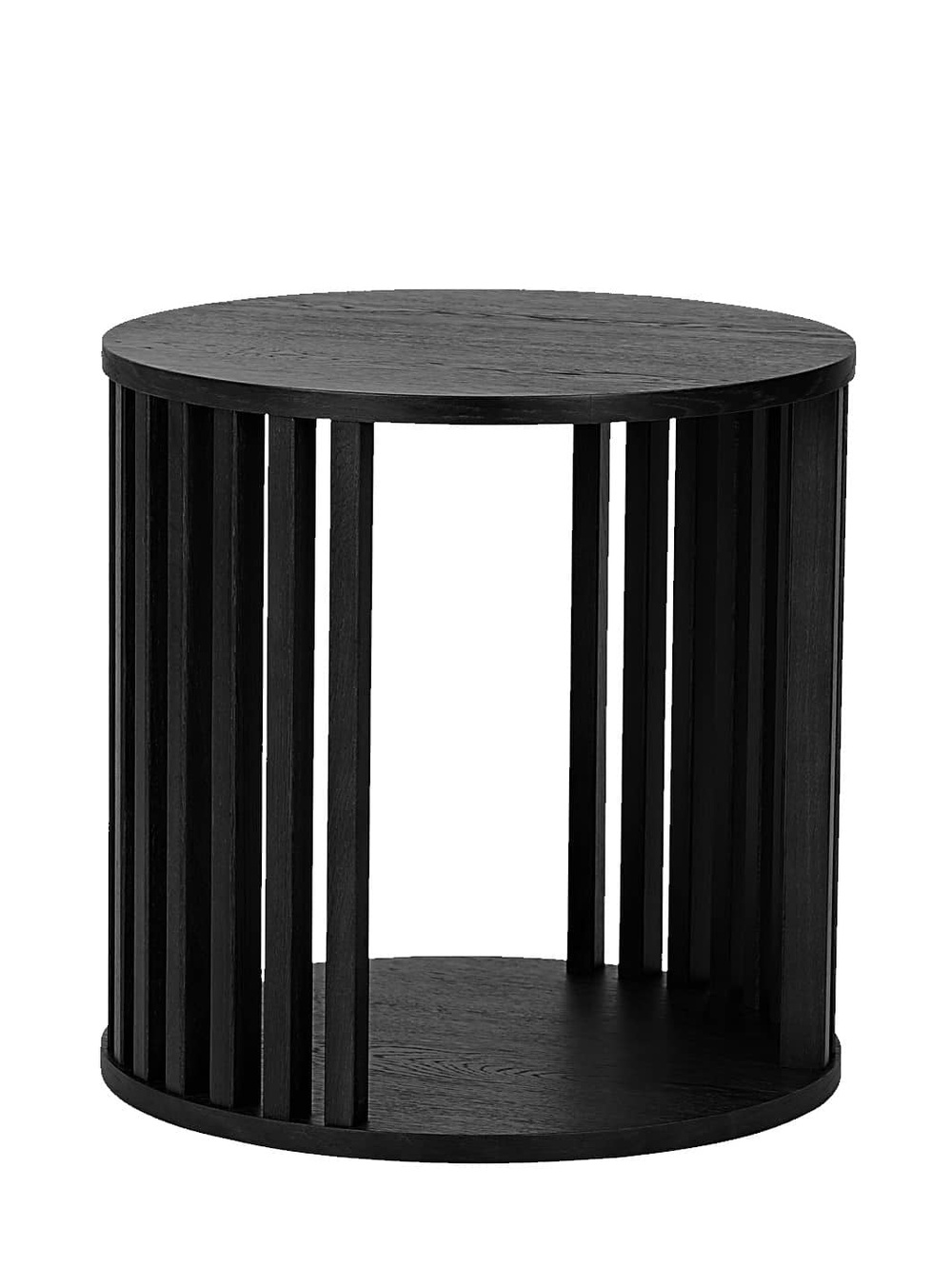 Nordifra :: Vedo 500 coffee table, diameter 50 cm, natural black oak veneer