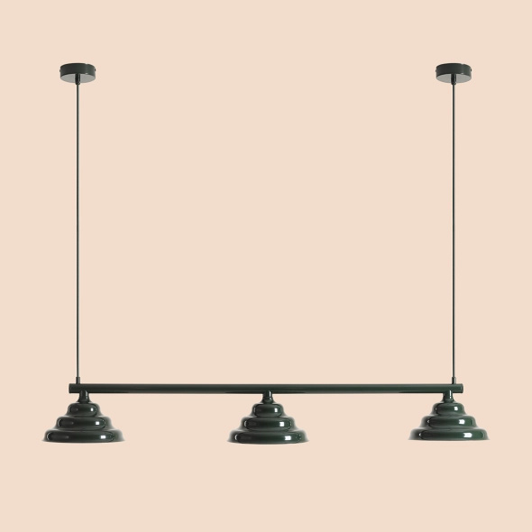 Artera :: Fala 3 hanging lamp, deep green, width 123 cm