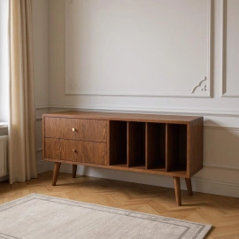 Pastform Furniture :: Drewniana komoda TV Mini Vinyl z szufladami rozmiar i kolor do wyboru