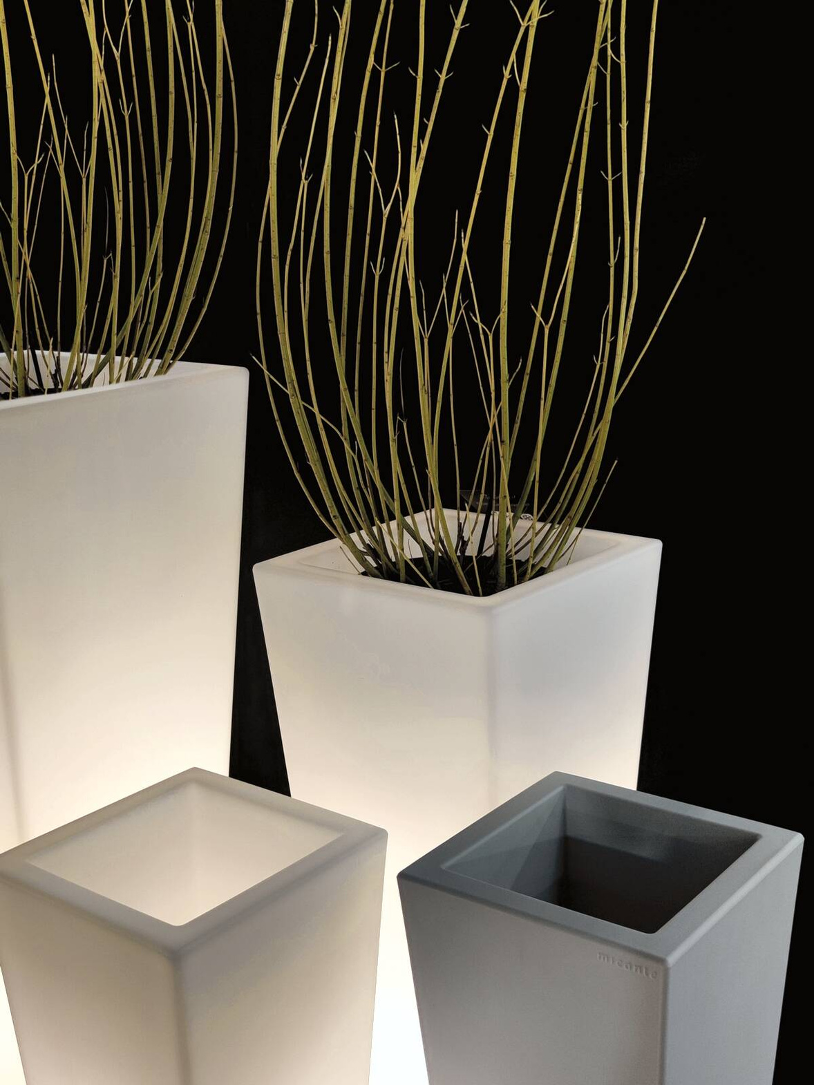 Micante :: Lidia Basic Outdoor-Blumentopf, Höhe 90 cm, weiß