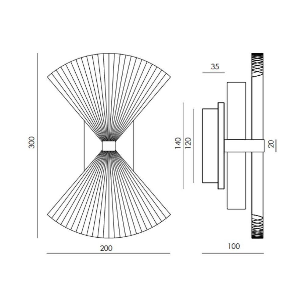 Aromas :: Lampa ścienna / kinkiet Hita wys. 30 cm pergamin / czarny marmur / czarny metal