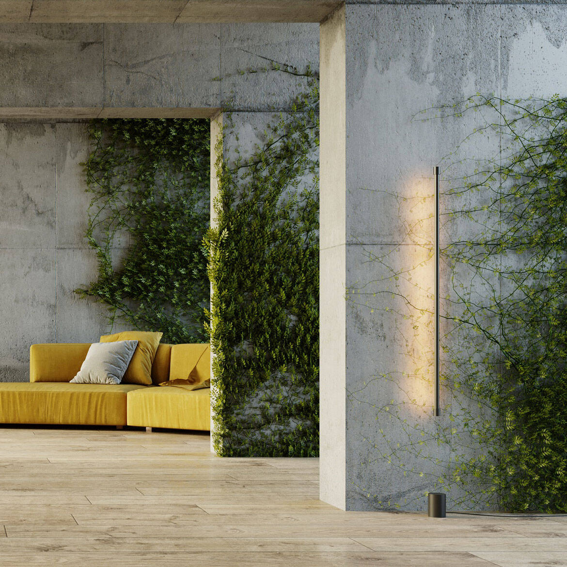 Robin :: René floor lamp, black, shade height 120 cm