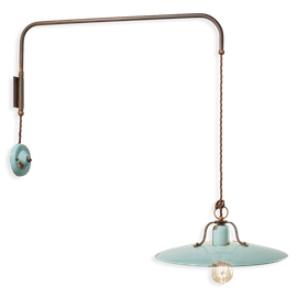 Ferroluce :: Lampa ścienna / kinkiet Country niebieski wys. 45 cm