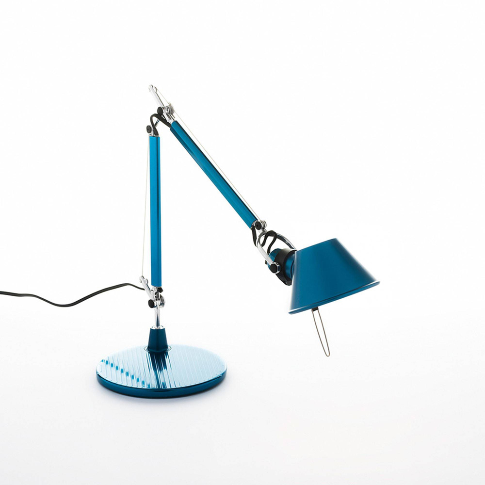 Artemide :: Lampa biurkowa Tolomeo Micro niebieska wys. 37 cm
