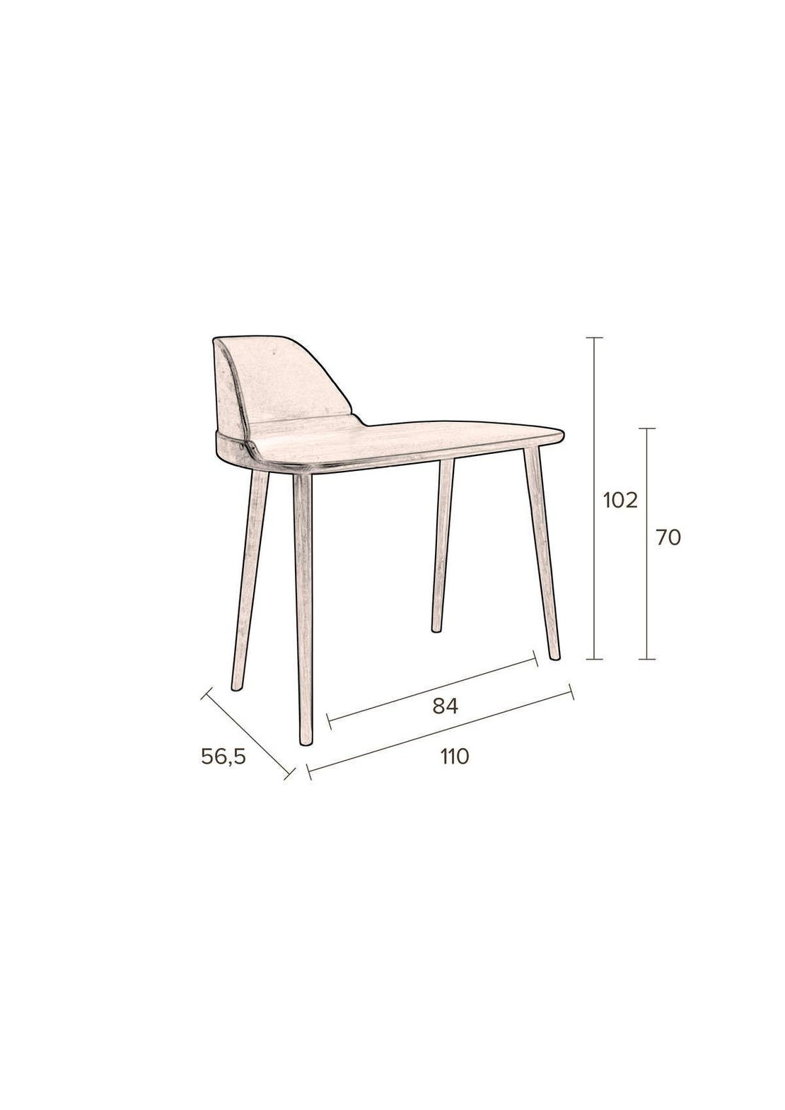 Dutchbone :: Schreibtisch aus Holz Finn grün