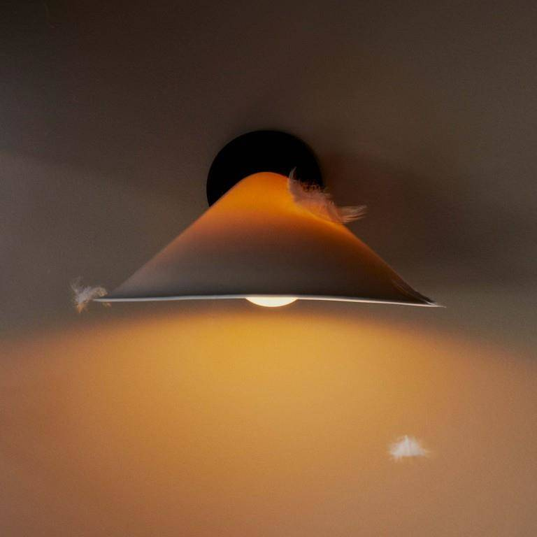 DCW:: Plume wall lamp/sconce, white porcelain shade, depth 30 cm